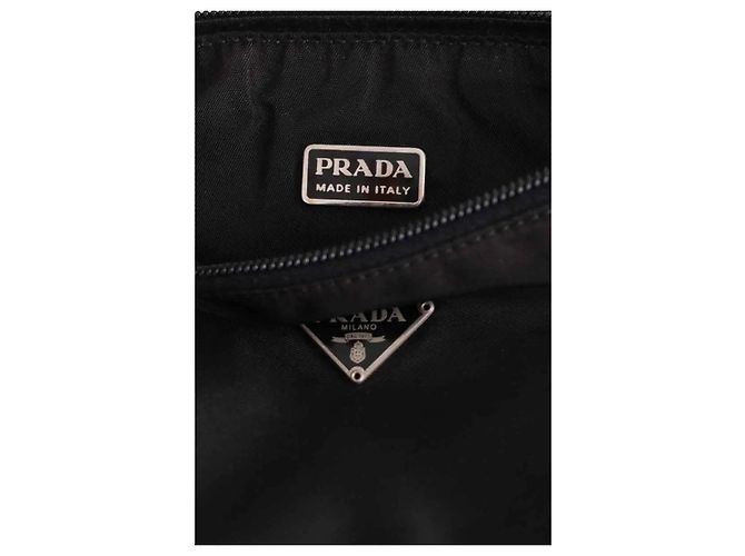 Borsa Cleo Prada mini in tessuto nera - vista 6