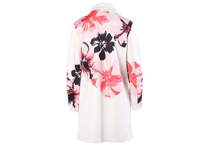 Autre Marque Abrigo con estampado floral y cremallera frontal Sportmax Code White - vista 3