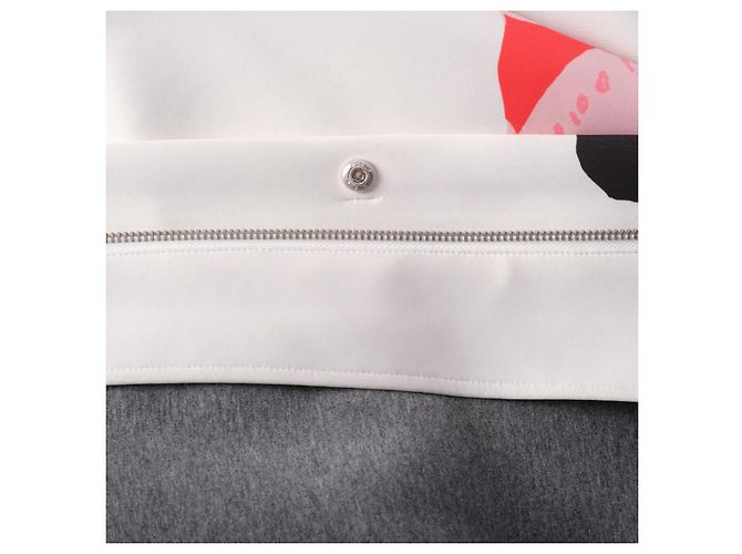Autre Marque Abrigo con estampado floral y cremallera frontal Sportmax Code White - vista 6