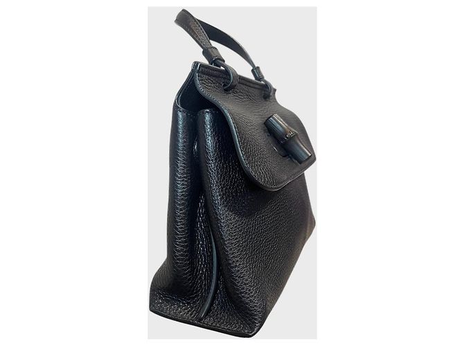 Borsa Gucci Bamboo Daily nera - vista 2
