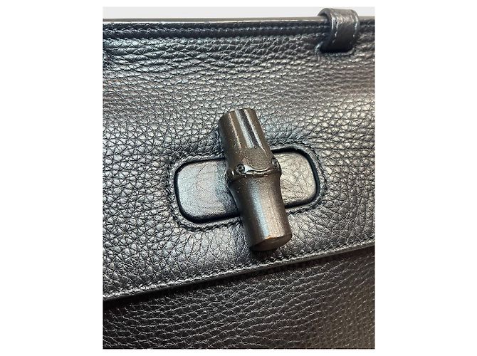 Borsa Gucci Bamboo Daily nera - vista 7