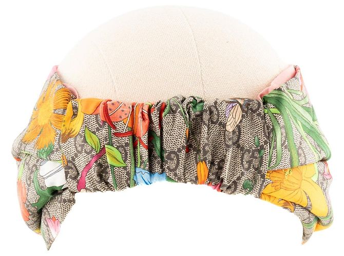 GUCCI - Fascia Gucci in seta monogrammata e motivi multicolore (M) - vista 2