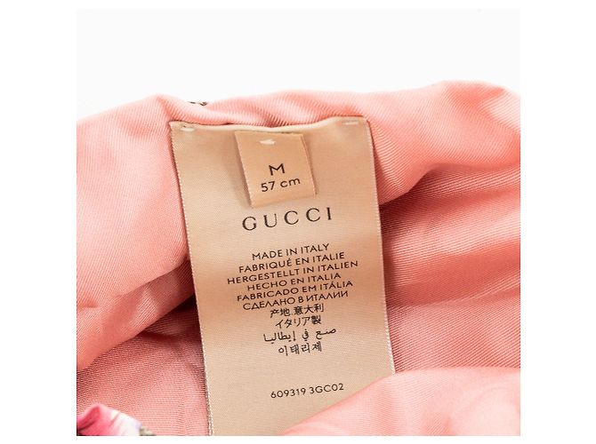 GUCCI - Fascia Gucci in seta monogrammata e motivi multicolore (M) - vista 3