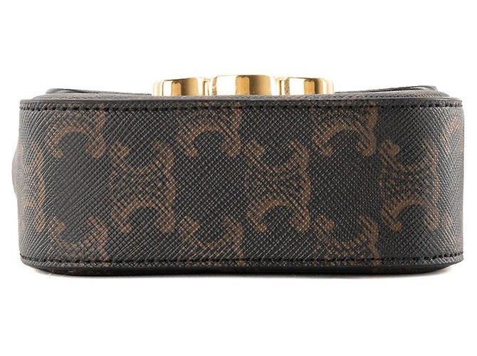 Céline CELINE - Borsa a tracolla Claude Triomphe mini Celine in tela rivestita monogram Triomphe - vista 4