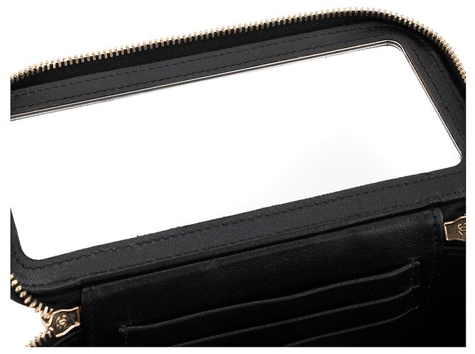 CHANEL - Borsa a tracolla Chanel Vanity Top Handle in pelle liscia nera - vista 8