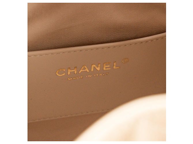 CHANEL - Borsa a tracolla Chanel 25 small in pelle caviar beige - vista 6