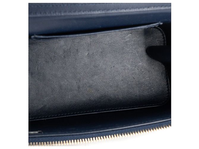 CHANEL - Borsa a tracolla Vanity Top Handle in pelle liscia blu navy - vista 8