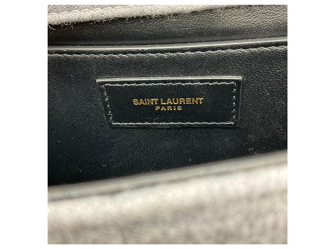 Autre Marque Borsa a tracolla Jamie mini matelassé in jersey grigio Saint Laurent - vista 10