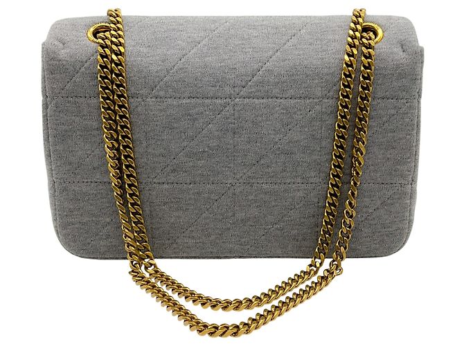 Autre Marque Borsa a tracolla Jamie mini matelassé in jersey grigio Saint Laurent - vista 2