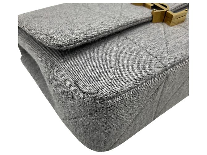 Autre Marque Borsa a tracolla Jamie mini matelassé in jersey grigio Saint Laurent - vista 5