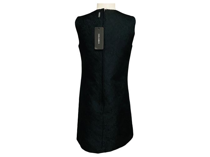Vestido de cóctel sin mangas de brocado negro Dolce & Gabbana - vista 3