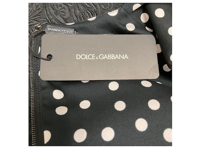 Vestido de cóctel sin mangas de brocado negro Dolce & Gabbana - vista 5
