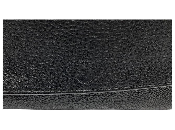 Borsa a tracolla Sideby in pelle martellata nera The Row - vista 4