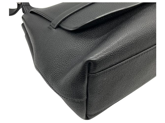 Borsa a tracolla Sideby in pelle martellata nera The Row - vista 6