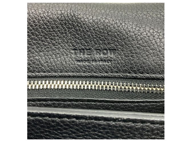 Borsa a tracolla Sideby in pelle martellata nera The Row - vista 9