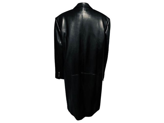 Magda Butrym Oversized Lammleder Mantel Schwarz - Ansicht 3