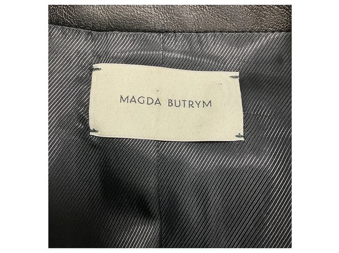 Magda Butrym Oversized Lammleder Mantel Schwarz - Ansicht 4