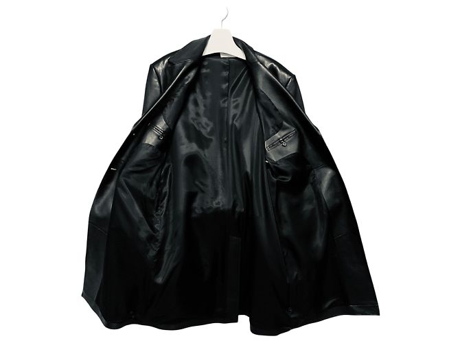 Magda Butrym Oversized Lammleder Mantel Schwarz - Ansicht 7