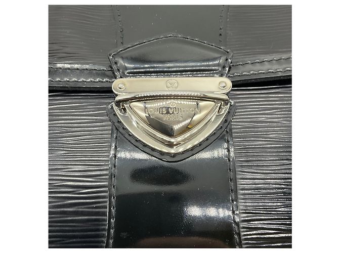 Clutch Lena Louis Vuitton in pelle Epi Electric nera - vista 4