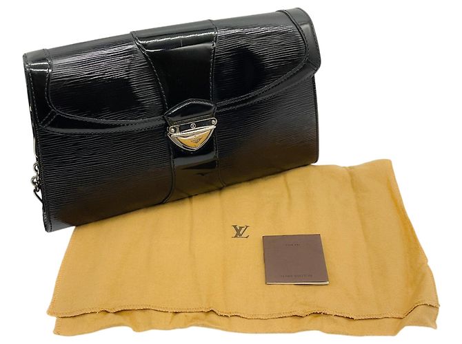 Clutch Lena Louis Vuitton in pelle Epi Electric nera - vista 8