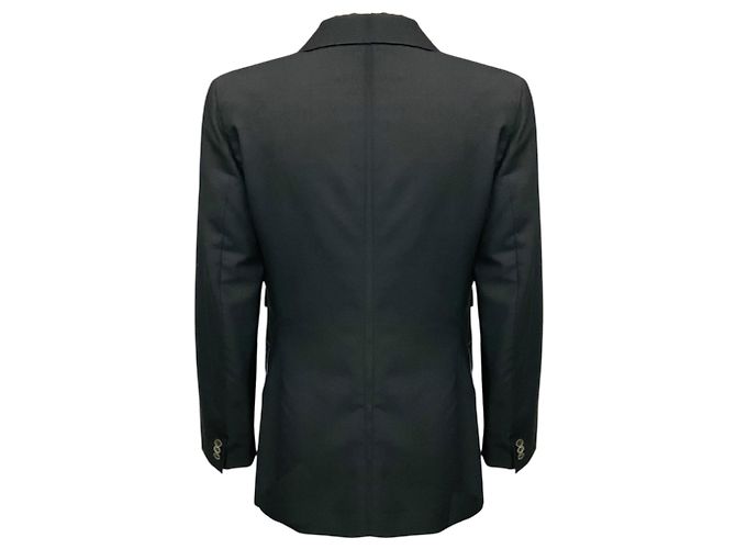 Autre Marque Diane Firsten Charcoal Grey Three Button Wool and Mohair Blazer - view 3