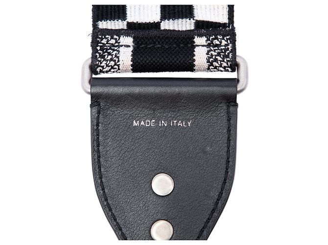 Tracolla ricamata logo Dior Canvas nera - vista 3