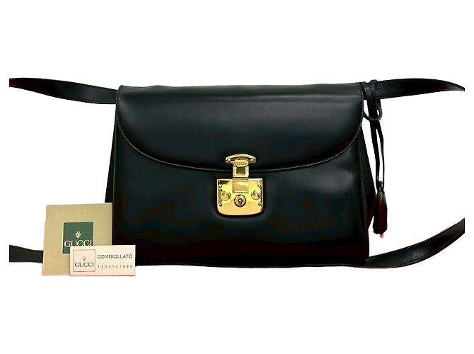 Borsa a tracolla Lady lock Gucci in pelle di vitello liscia nera - vista 15