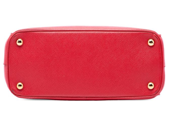 Borsa Prada Galleria Double Zip Medium in Saffiano rossa - vista 3