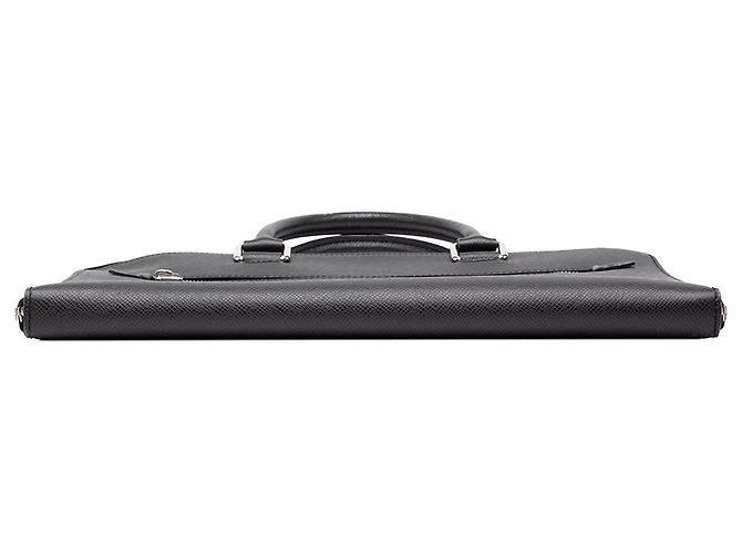 Borsa business slim Louis Vuitton Taiga Porte Documents nera - vista 3