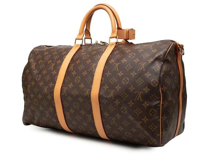 Borsa da viaggio Louis Vuitton Monogram Keepall Bandouliere 50 Marrone - vista 2