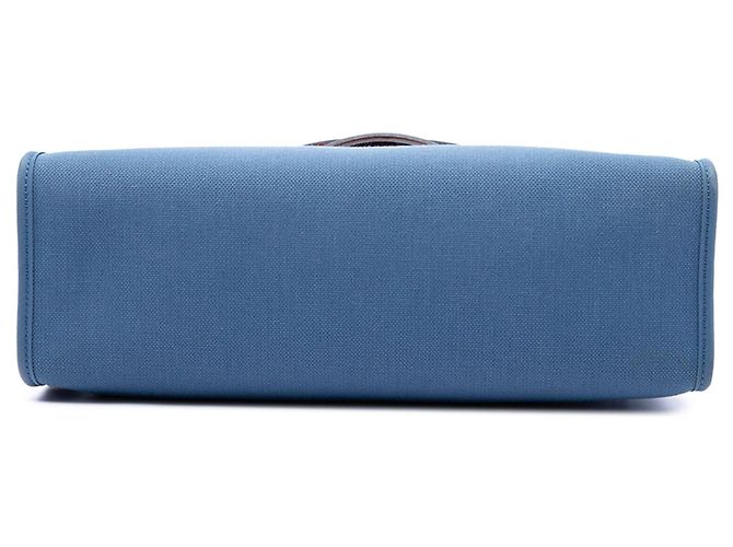 Borsa Hermès Toile Herbag Zip 31 Blu - vista 3