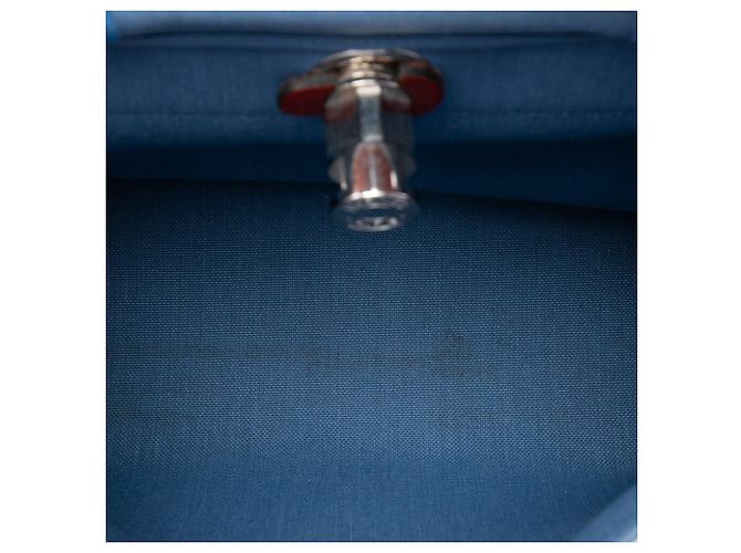 Borsa Hermès Toile Herbag Zip 31 Blu - vista 4