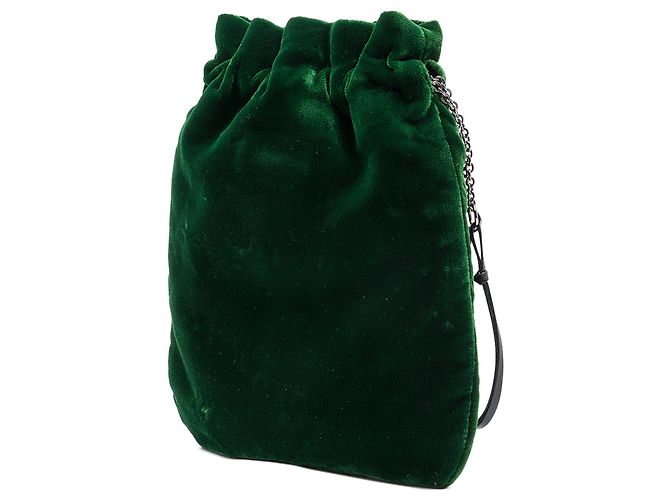 Pouch Prada Beaded Velluto verde - vista 2