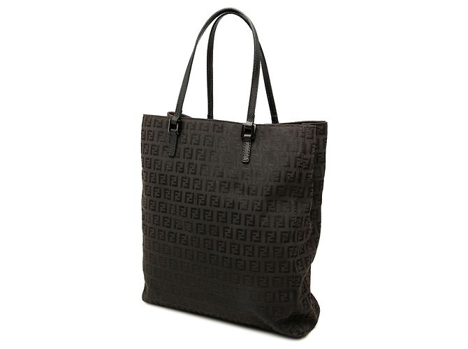 Borsa Tote Fendi Zucchino Canvas marrone - vista 2