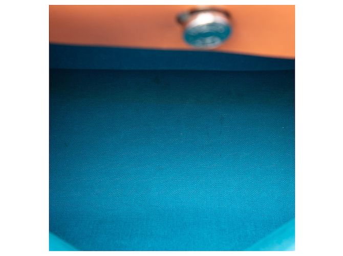 Borsa Hermès Toile Herbag Zip 31 Blu - vista 4