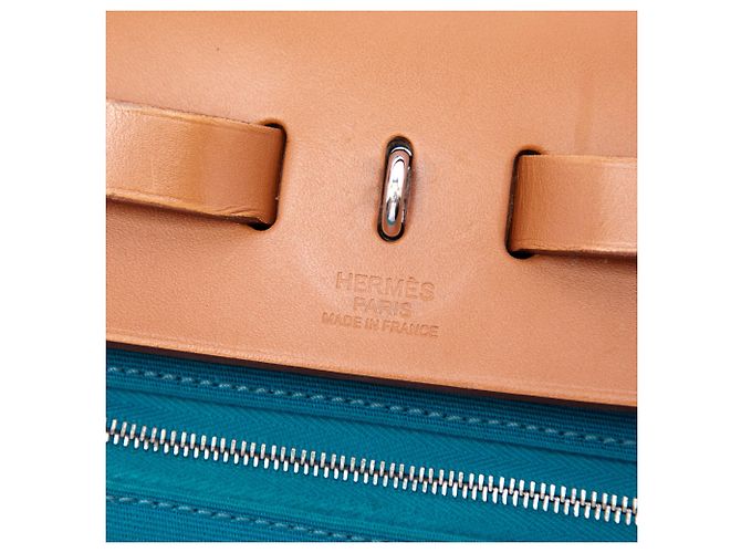 Borsa Hermès Toile Herbag Zip 31 Blu - vista 5