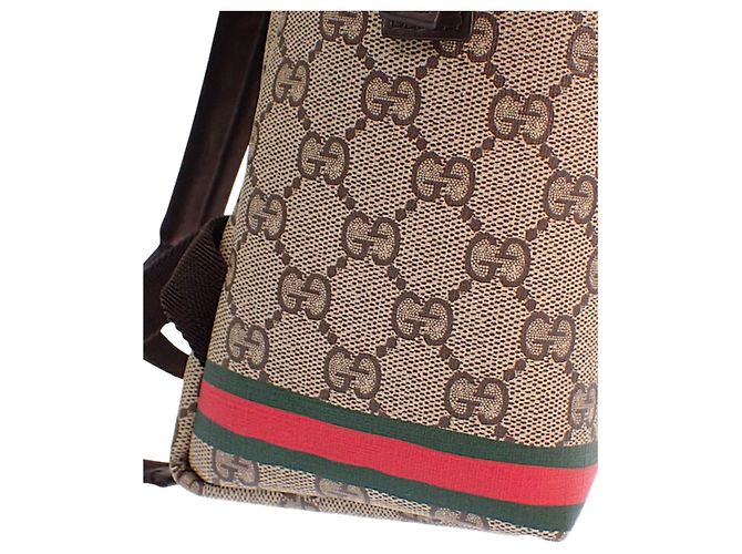 Zainetto per bambini Gucci GG Supreme Web Dog Beige - vista 11