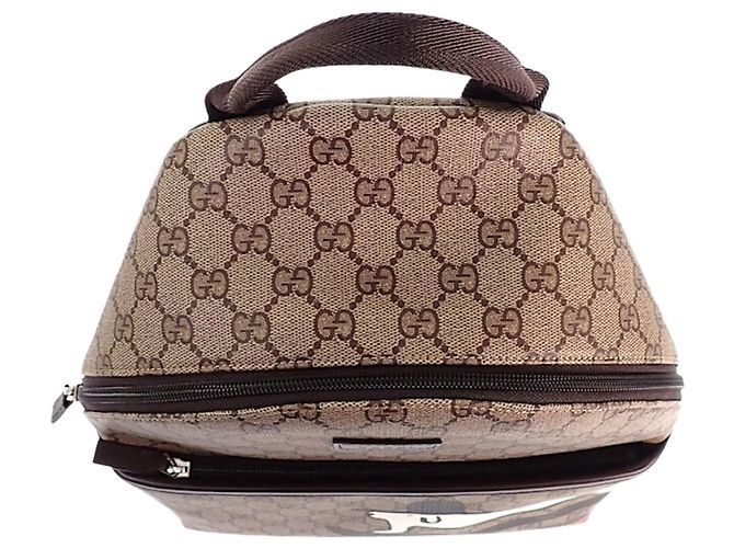 Zainetto per bambini Gucci GG Supreme Web Dog Beige - vista 13