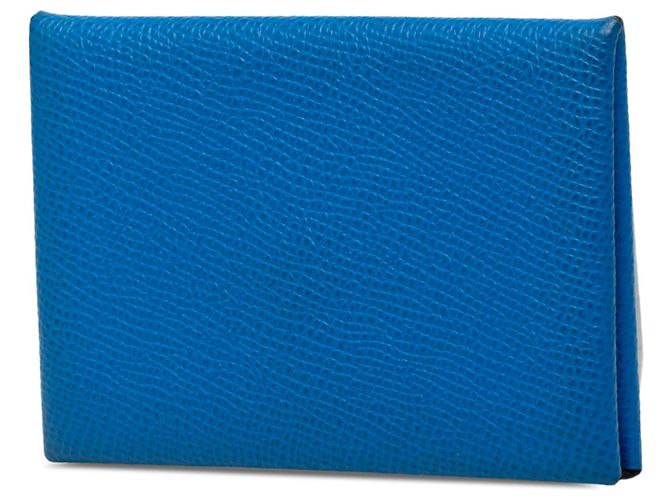 Tarjetero Hermès Calvi de Epsom Azul - vista 2