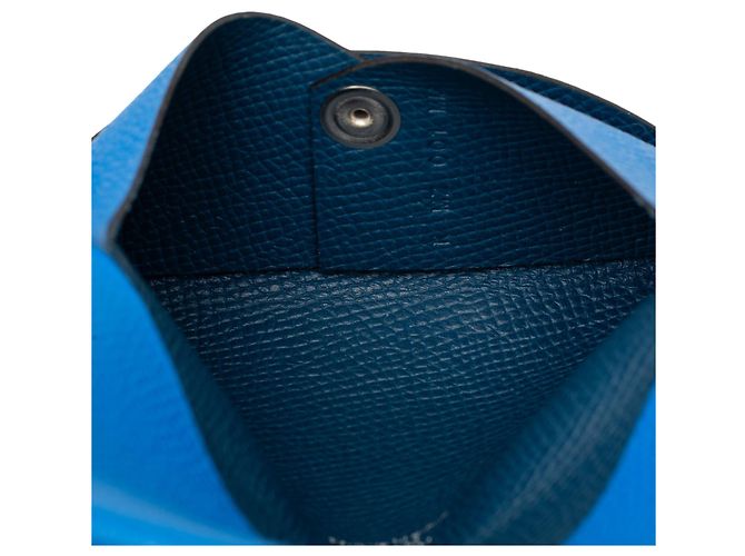 Tarjetero Hermès Calvi de Epsom Azul - vista 4