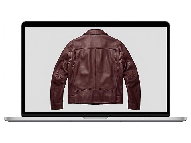 Maje Lederjacke in Bordeauxrot - Ansicht 2