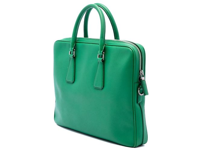 Borsa Business Prada Saffiano Verde - vista 2