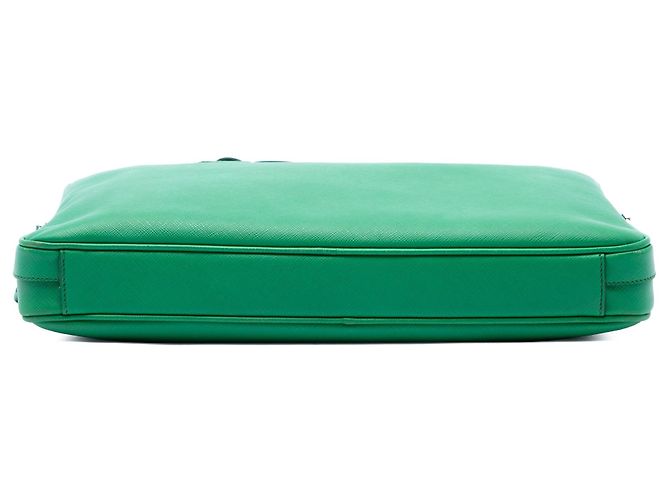 Borsa Business Prada Saffiano Verde - vista 3