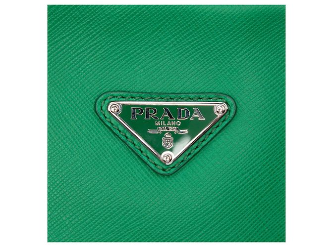 Borsa Business Prada Saffiano Verde - vista 5