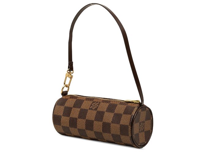 Borsa a mano Louis Vuitton Damier Ebene Papillon Pochette Marrone - vista 2