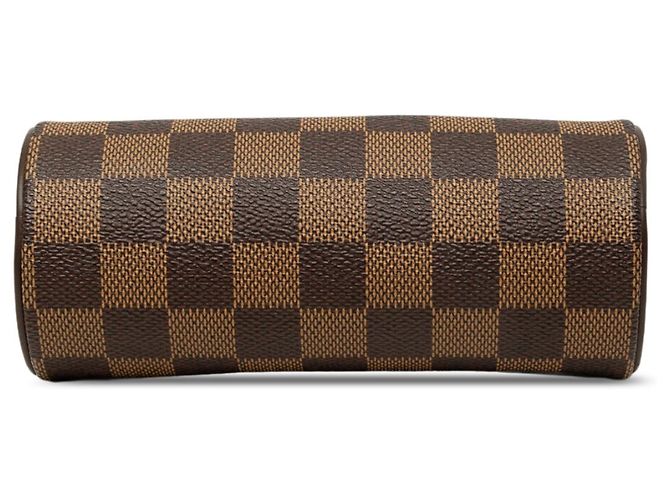 Borsa a mano Louis Vuitton Damier Ebene Papillon Pochette Marrone - vista 3