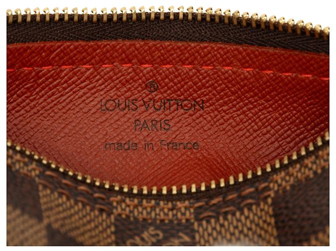 Borsa a mano Louis Vuitton Damier Ebene Papillon Pochette Marrone - vista 5