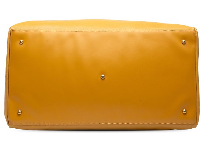 Borsa da viaggio LOEWE in pelle gialla con logo - vista 3