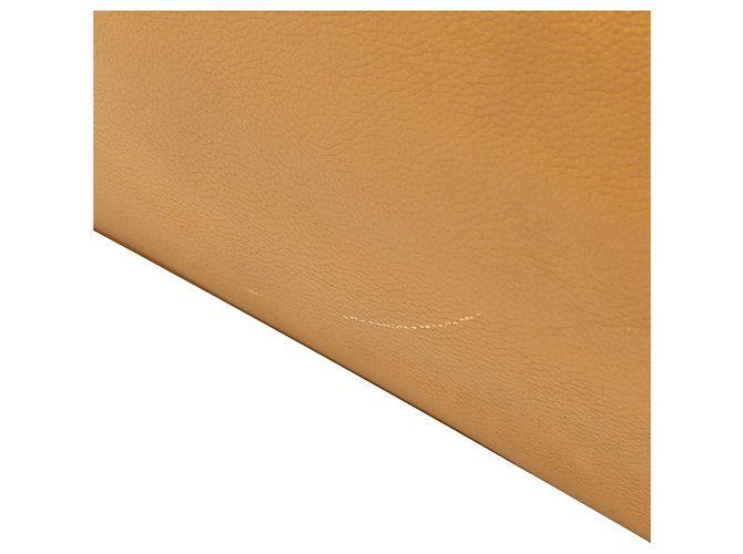 Borsa da viaggio LOEWE in pelle gialla con logo - vista 7