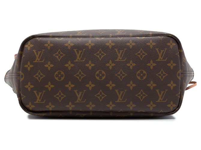 Borsa Tote Louis Vuitton Monogram Neverfull MM Marrone - vista 3